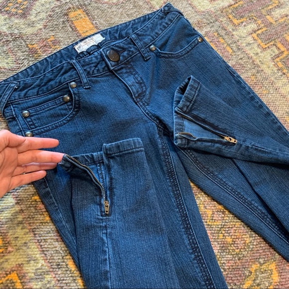 Free People Zipped Ankle Skinny Jeans - Picture 3 of 8